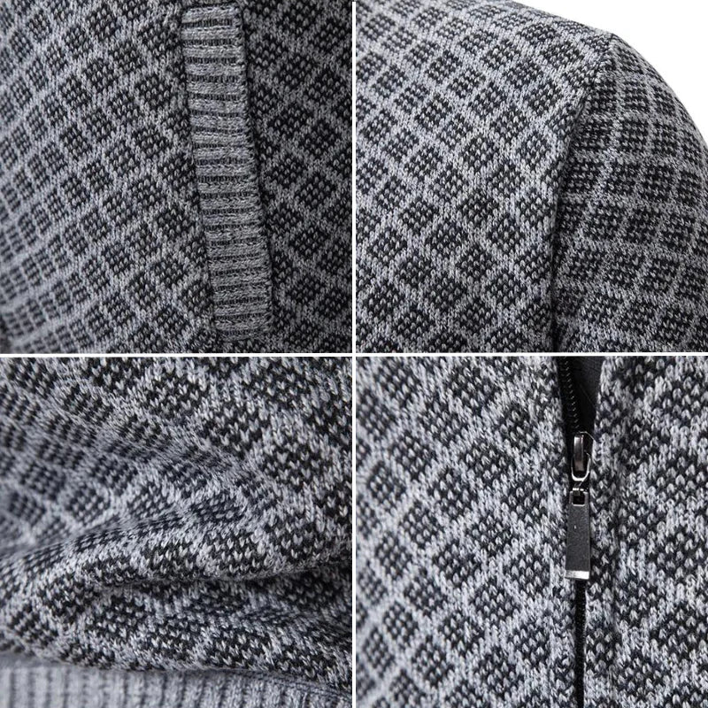 Henriesk | Textured Zip Knit Jacket