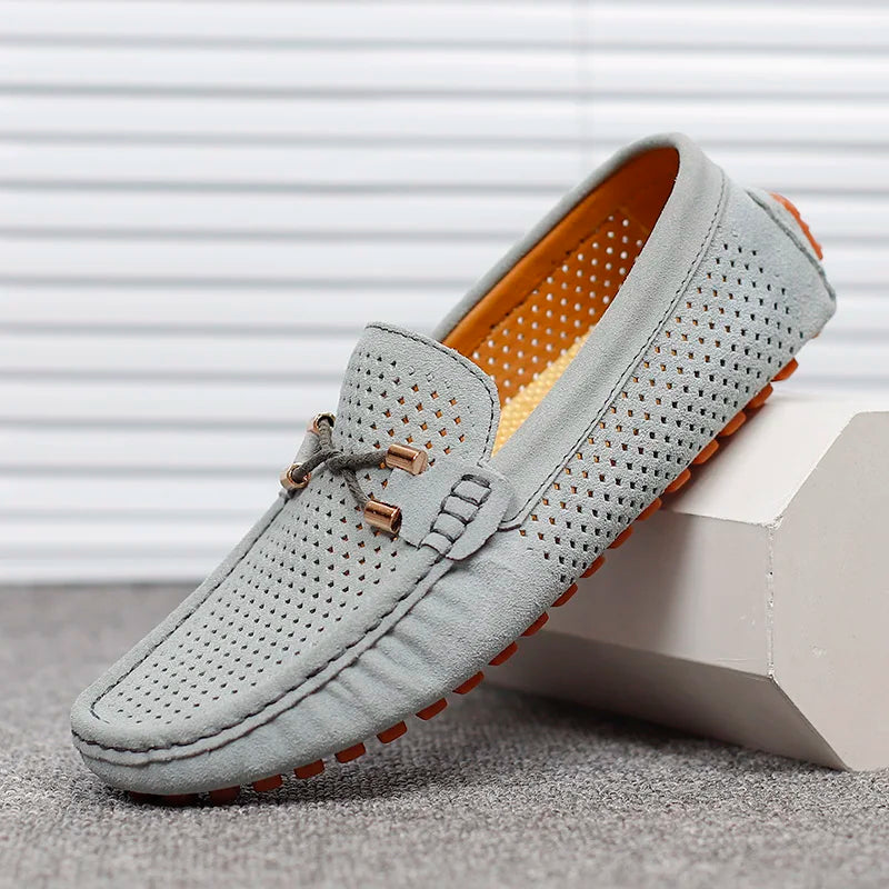Jimmy | Breathable Perforated Leather Loafers