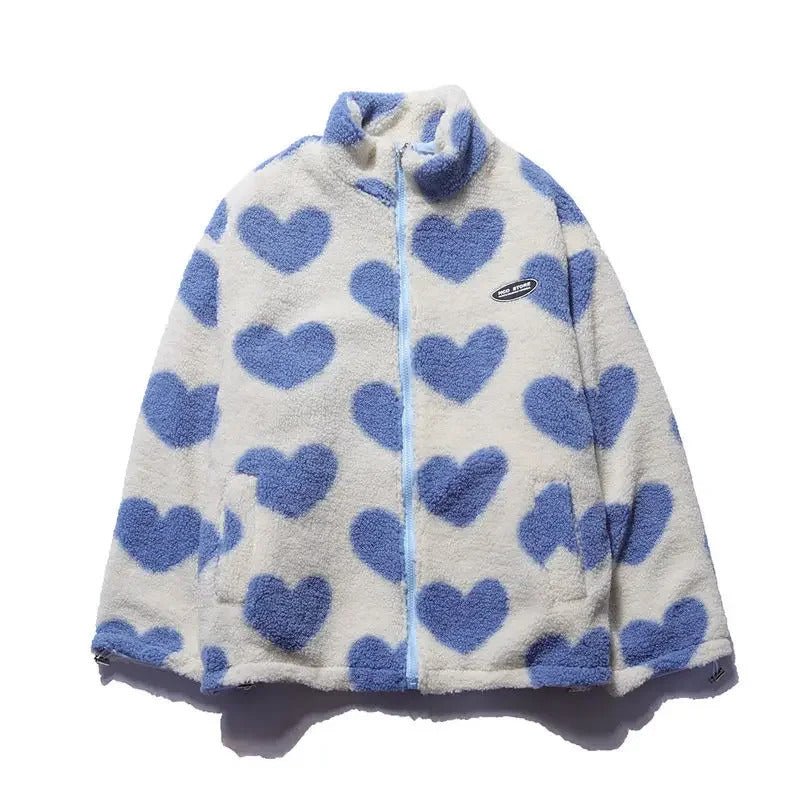 Stephanie | Reversible Heart Print Jacket