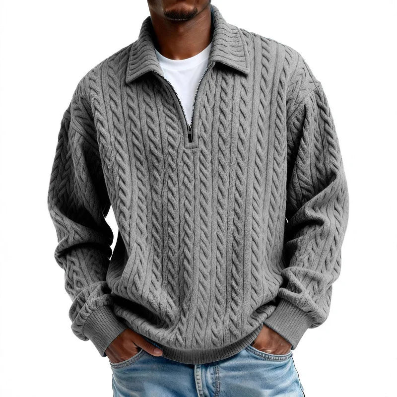 Patrick | Men’s Cable-Knit Zip Sweater