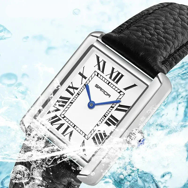 Square Dial For Couples Wrist Watch