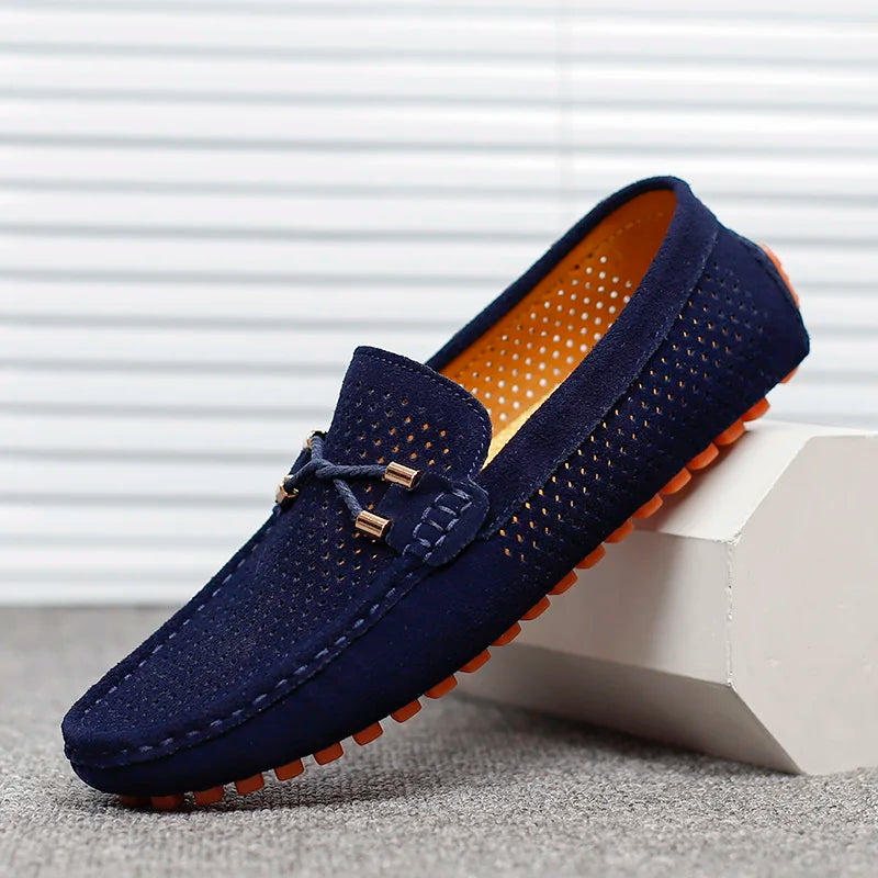 Jimmy | Breathable Perforated Leather Loafers