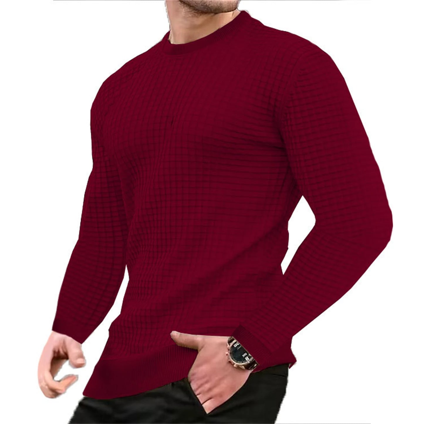 Cas | Waffle Knit Jacquard Hoodie