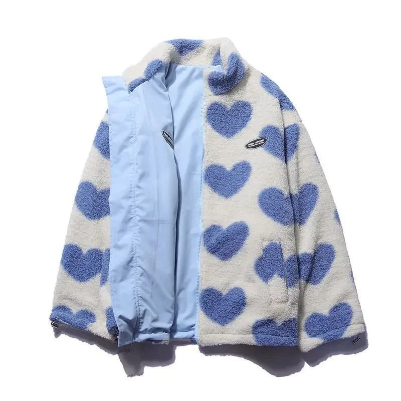 Stephanie | Reversible Heart Print Jacket