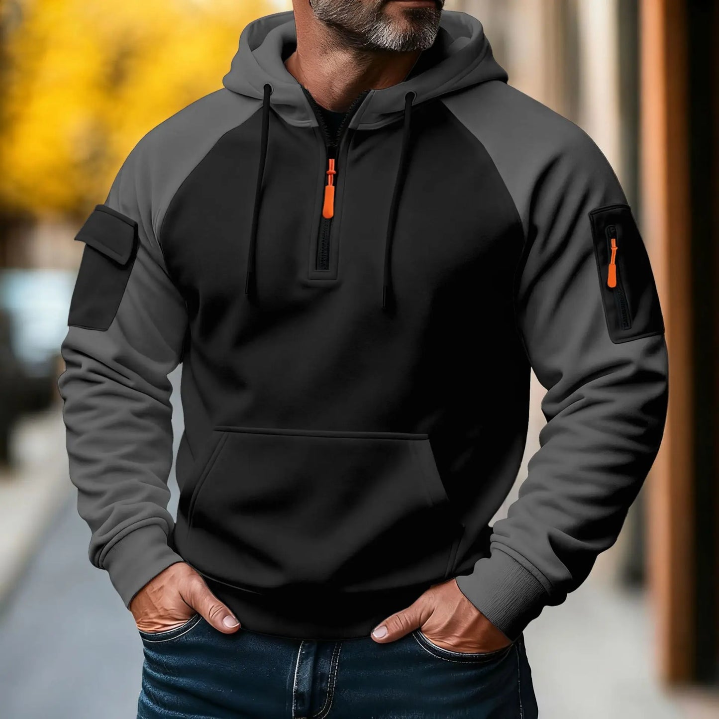 Felix | Casual Zip Neck Hoodie