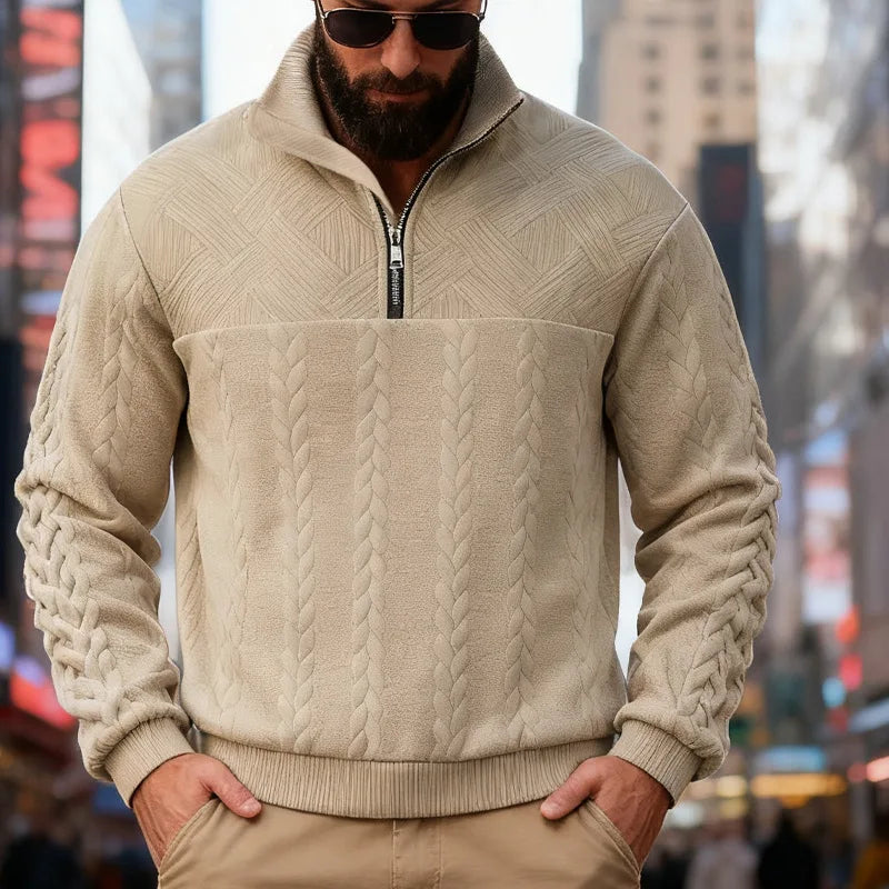 Urban | Wool-Blend Half-Zip Sweater