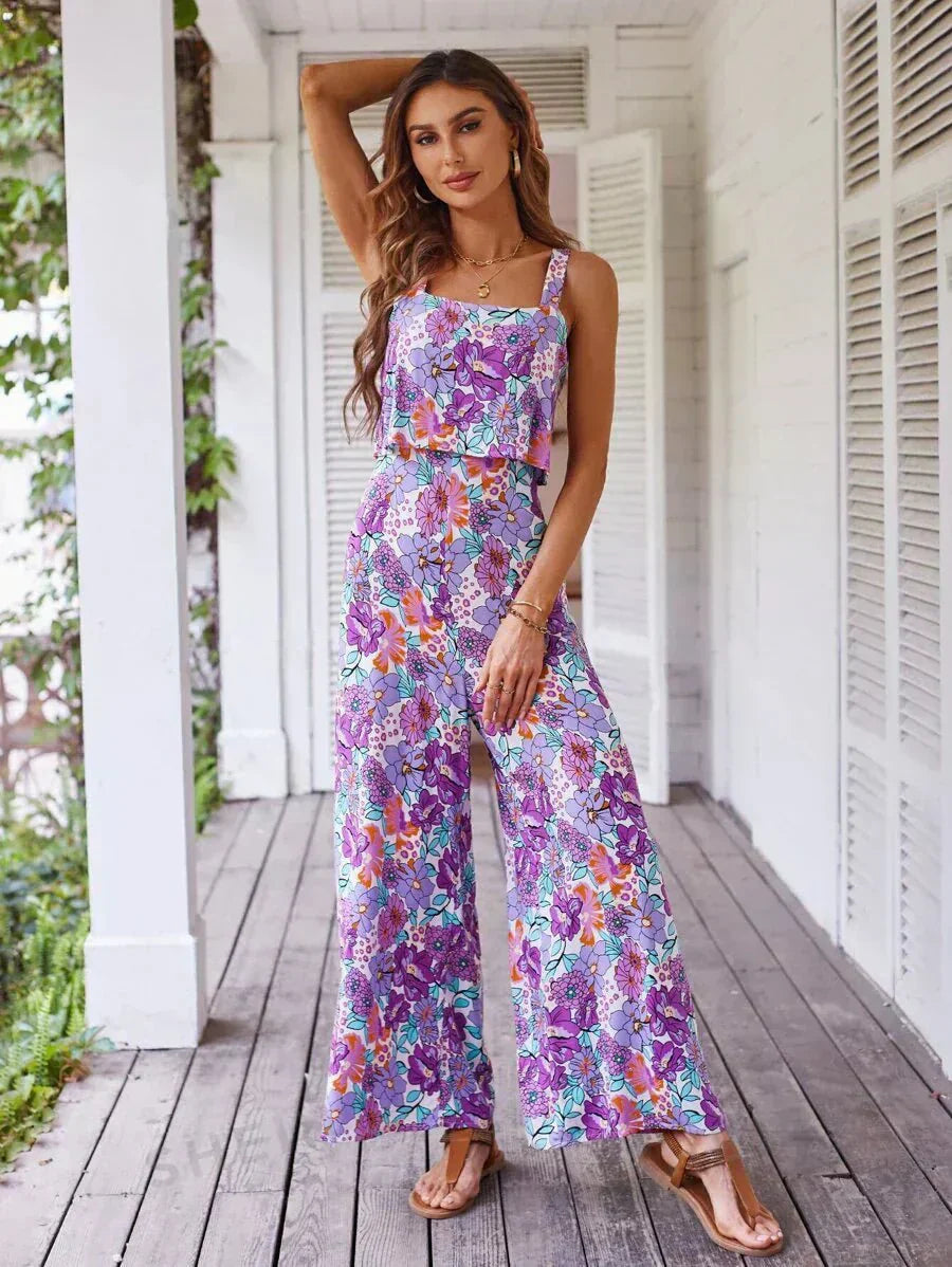 Jade | Floral Wide-leg Jumpsuit