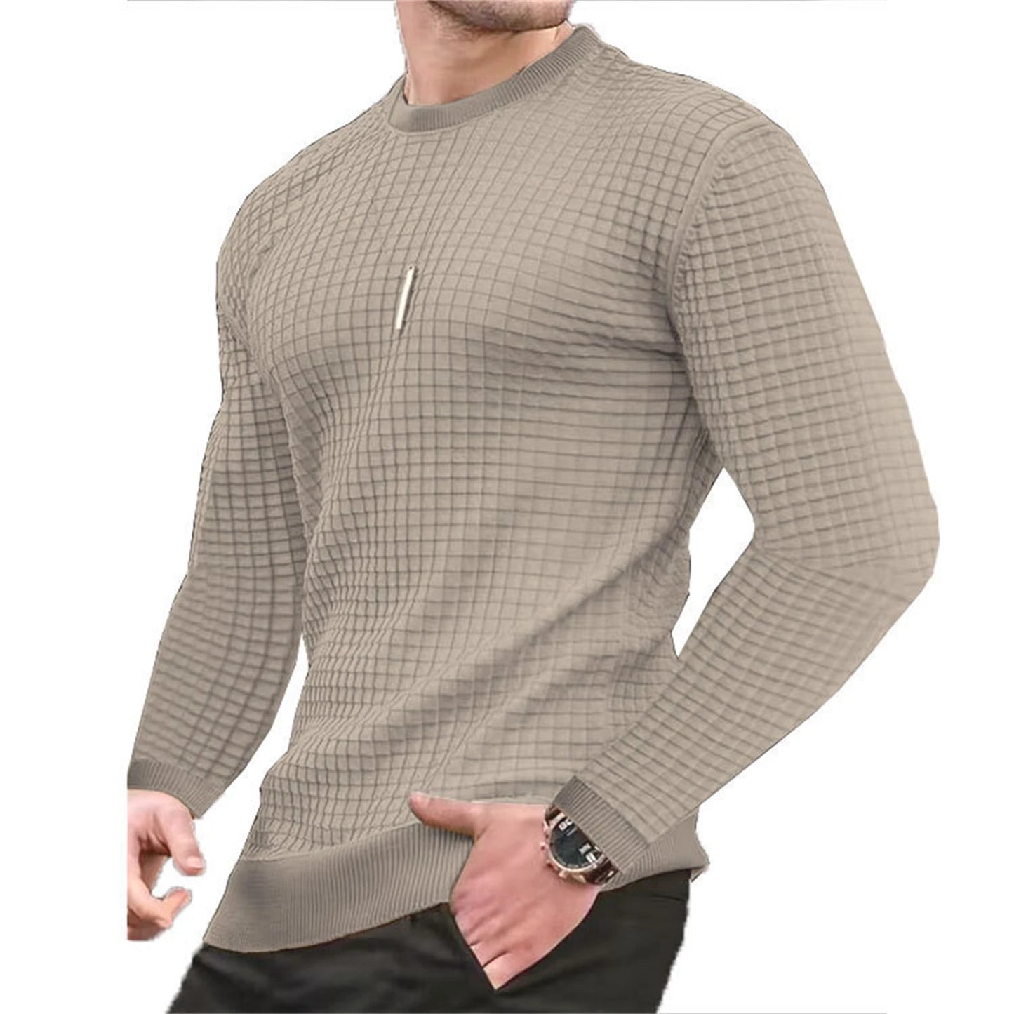 Cas | Waffle Knit Jacquard Hoodie