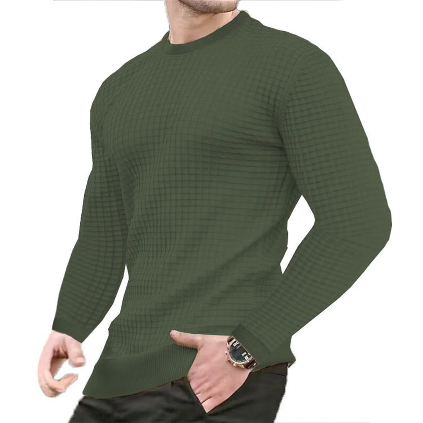 Cas | Waffle Knit Jacquard Hoodie
