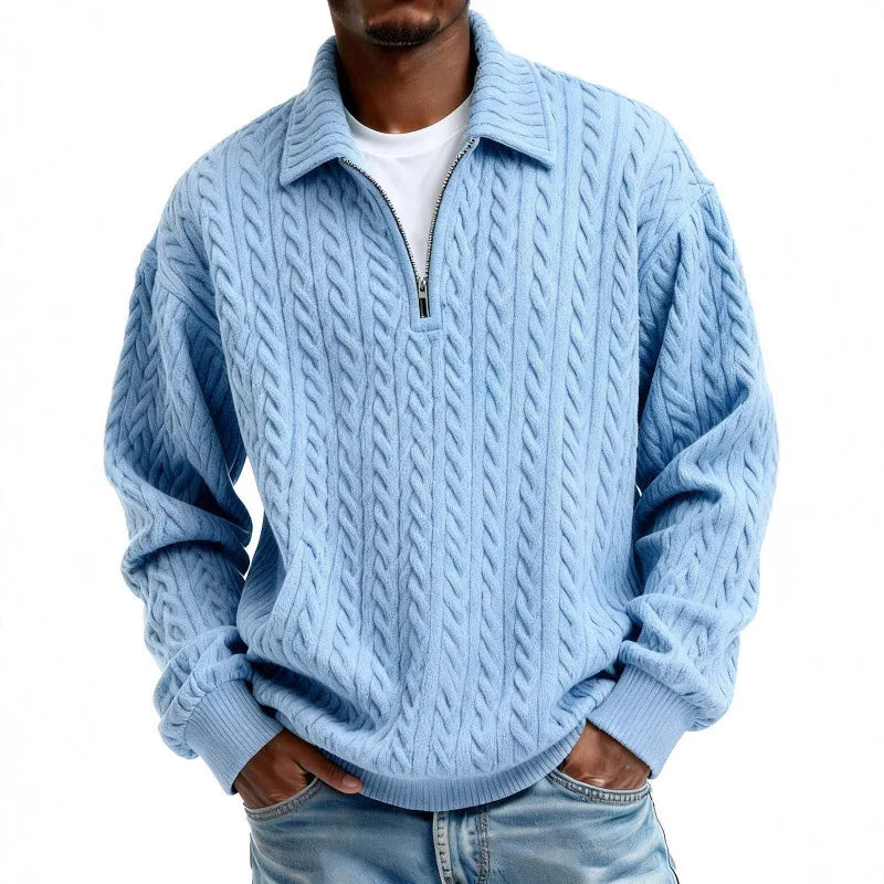 Patrick | Men’s Cable-Knit Zip Sweater