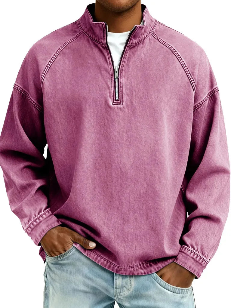 Elia | Washed Half-Zip Pullover