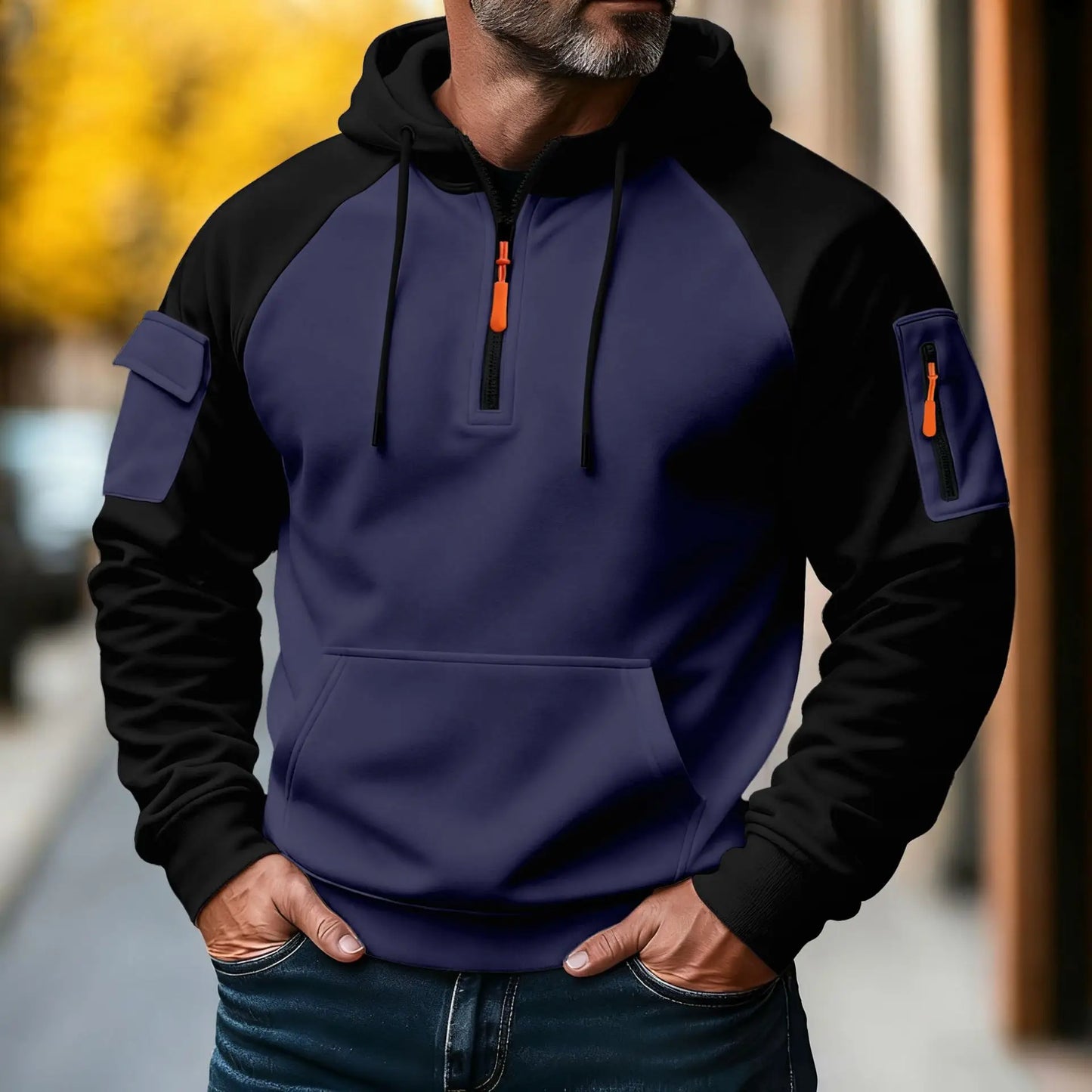 Felix | Casual Zip Neck Hoodie