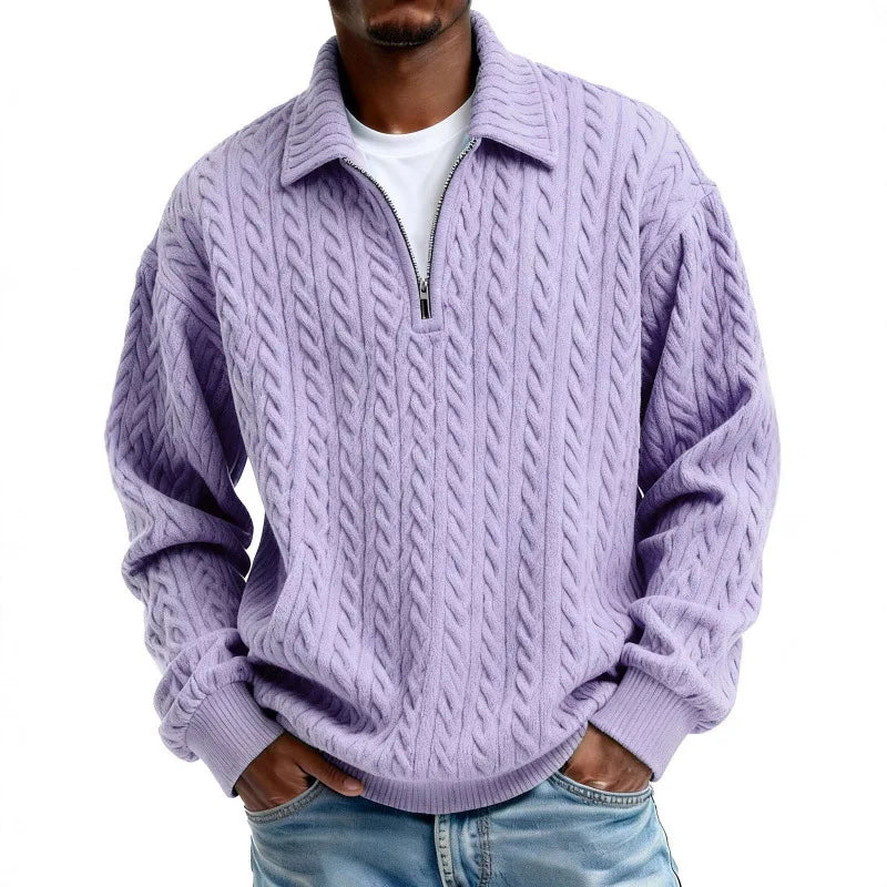Patrick | Men’s Cable-Knit Zip Sweater