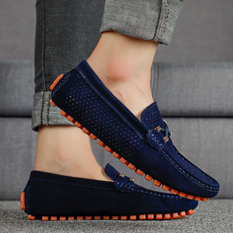 Jimmy | Breathable Perforated Leather Loafers