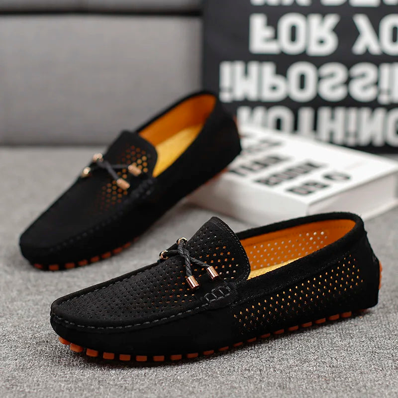 Jimmy | Breathable Perforated Leather Loafers