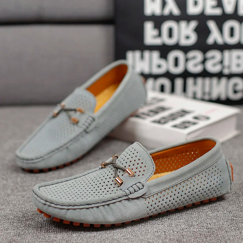 Jimmy | Breathable Perforated Leather Loafers