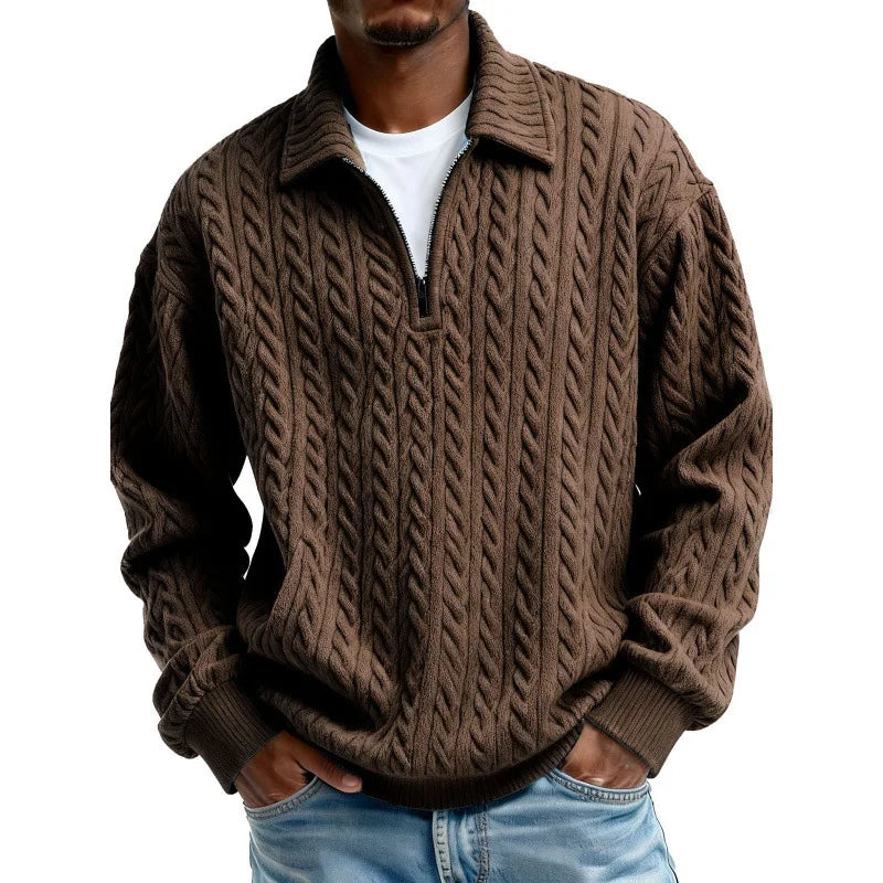Patrick | Men’s Cable-Knit Zip Sweater