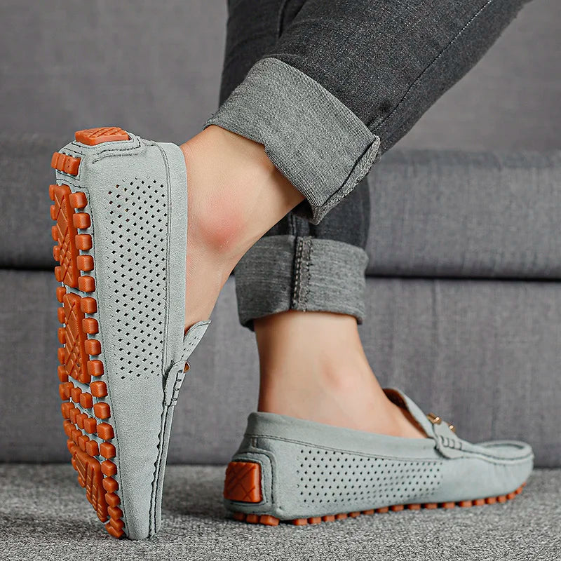 Jimmy | Breathable Perforated Leather Loafers