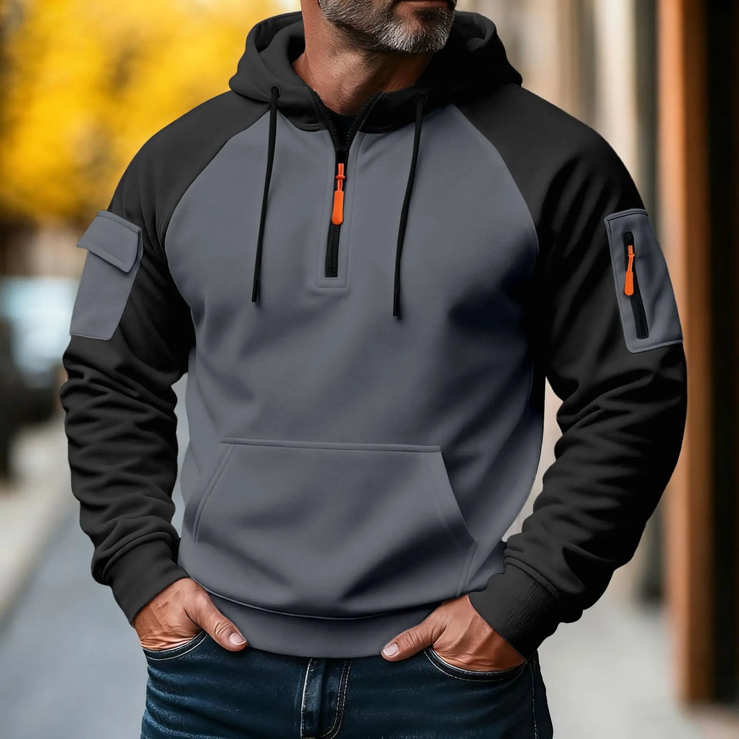 Felix | Casual Zip Neck Hoodie