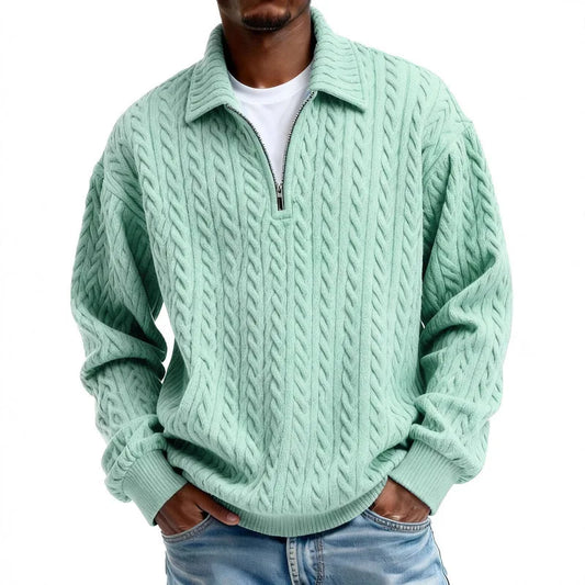 Patrick | Men’s Cable-Knit Zip Sweater