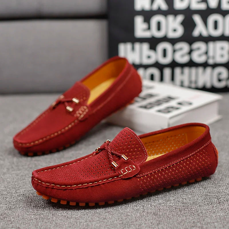 Jimmy | Breathable Perforated Leather Loafers