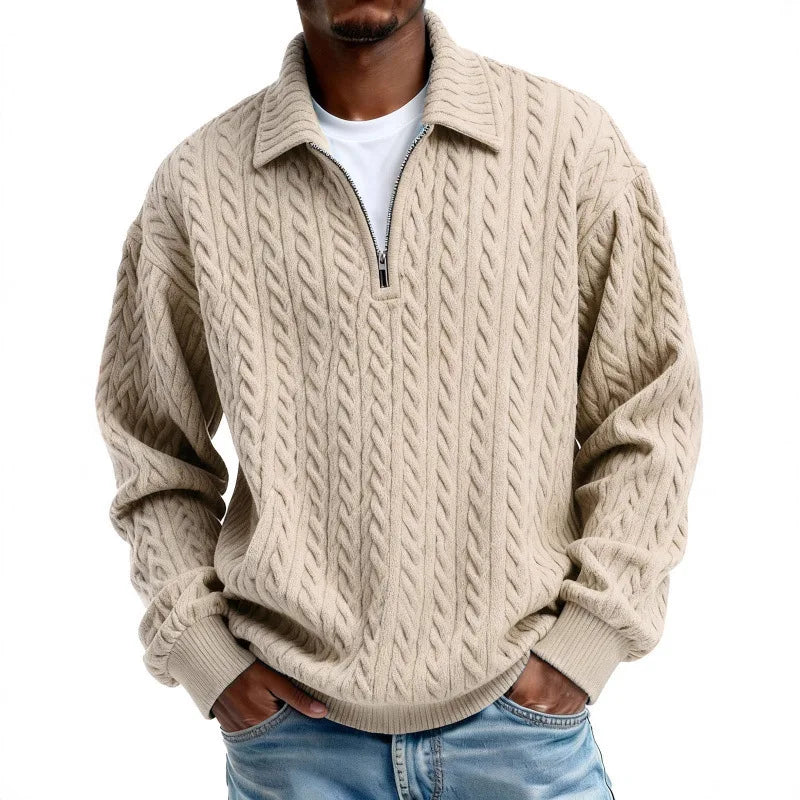 Patrick | Men’s Cable-Knit Zip Sweater