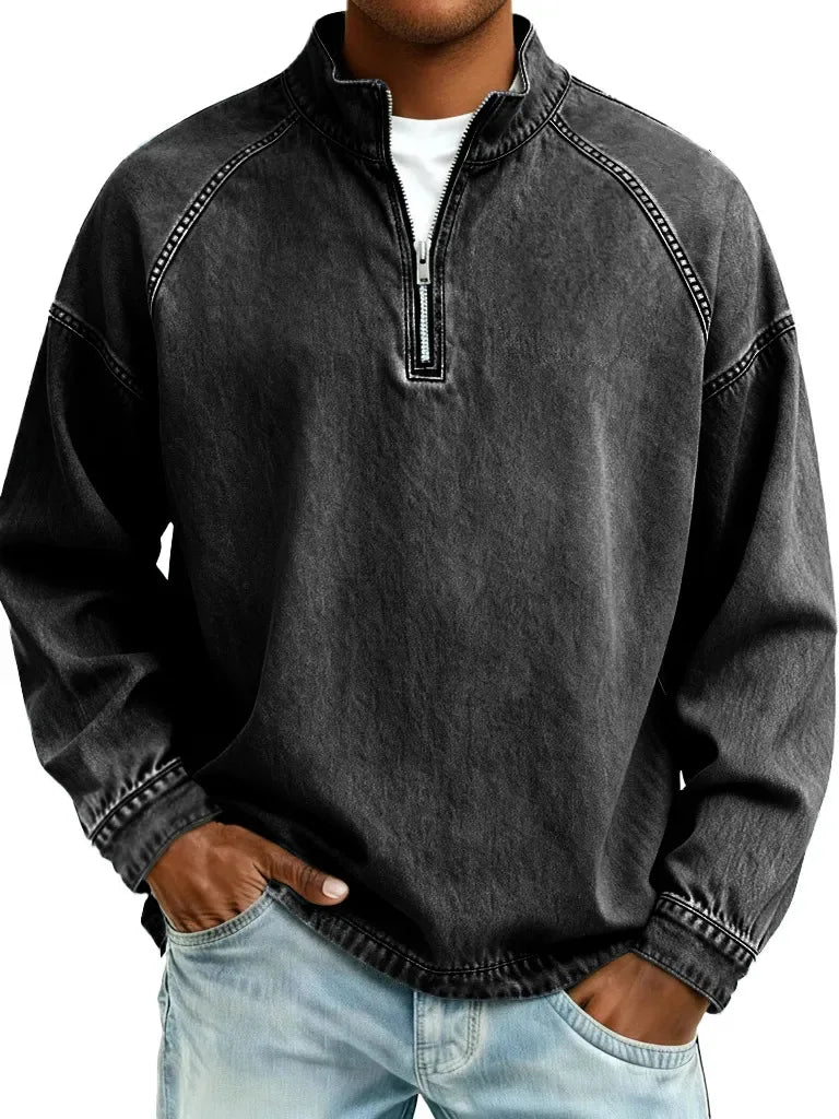Elia | Washed Half-Zip Pullover