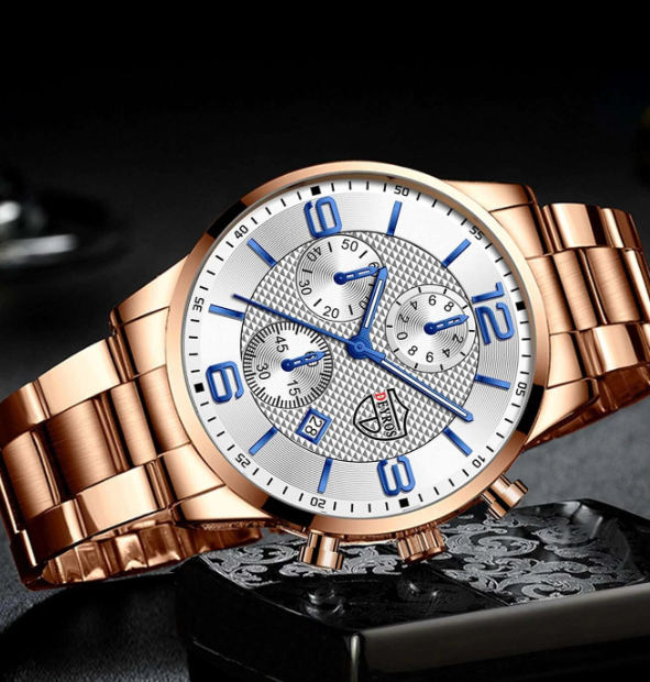 Executive Stainless Steel Wrist Watch