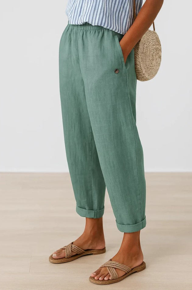 Lori | Effortless Linen Blend Trousers