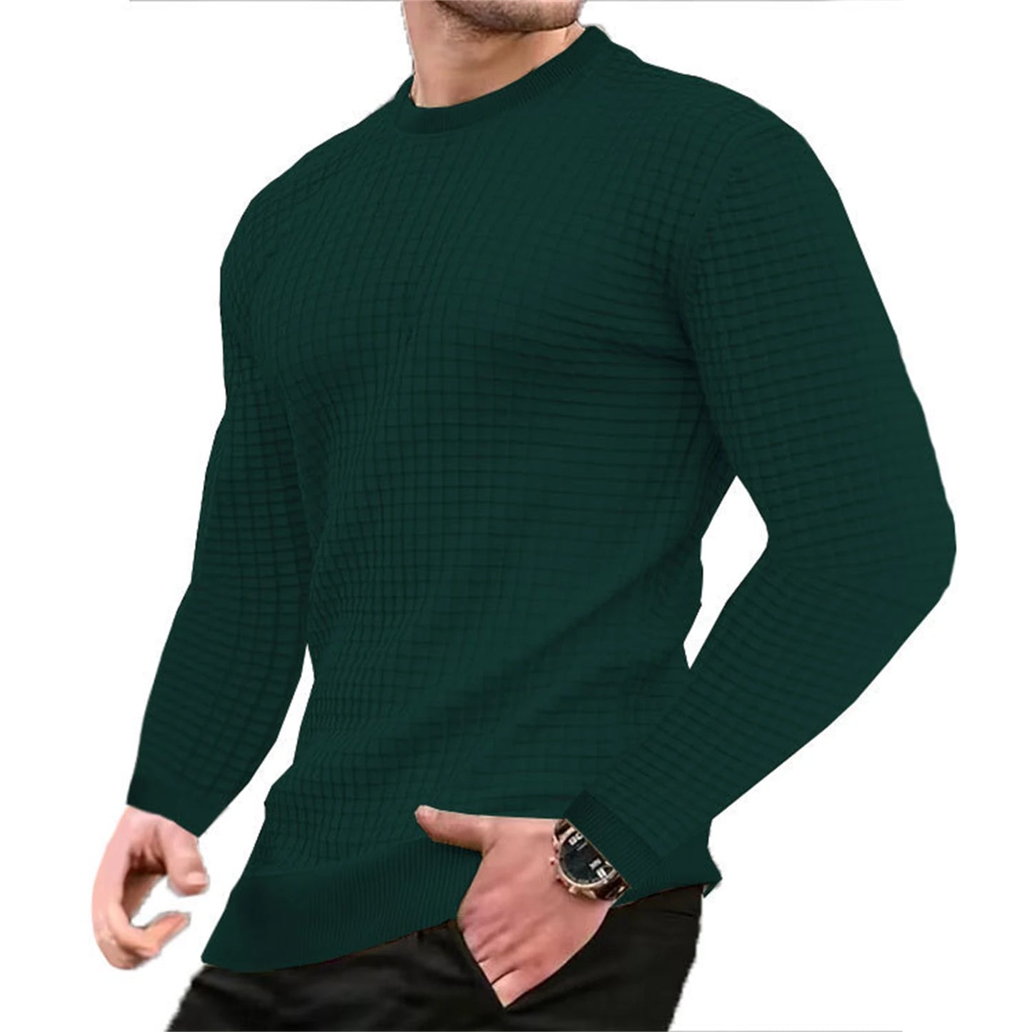 Cas | Waffle Knit Jacquard Hoodie