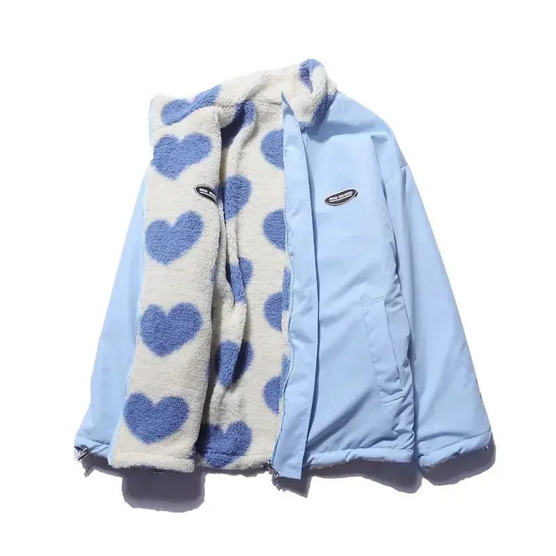 Stephanie | Reversible Heart Print Jacket