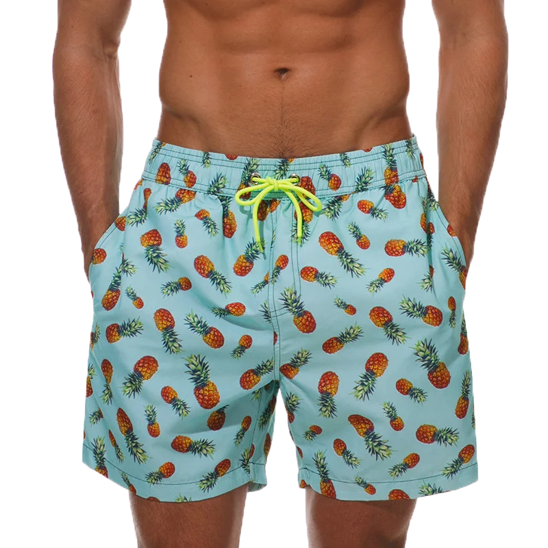 Coastal Pineapple | Quick-Dry Swim Shorts