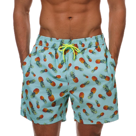 Coastal Pineapple | Quick-Dry Swim Shorts