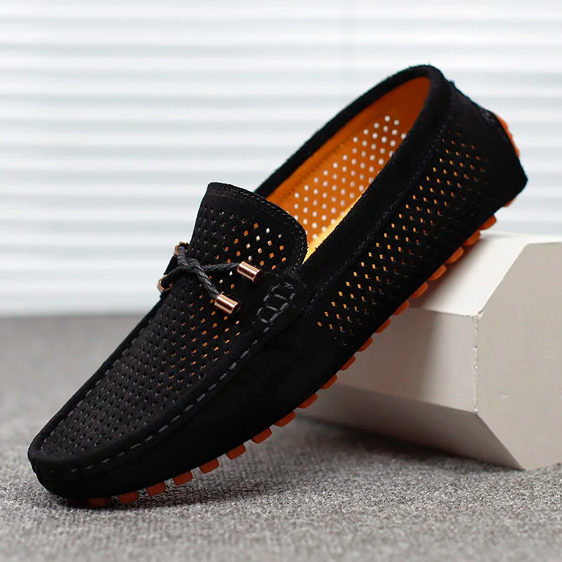Jimmy | Breathable Perforated Leather Loafers