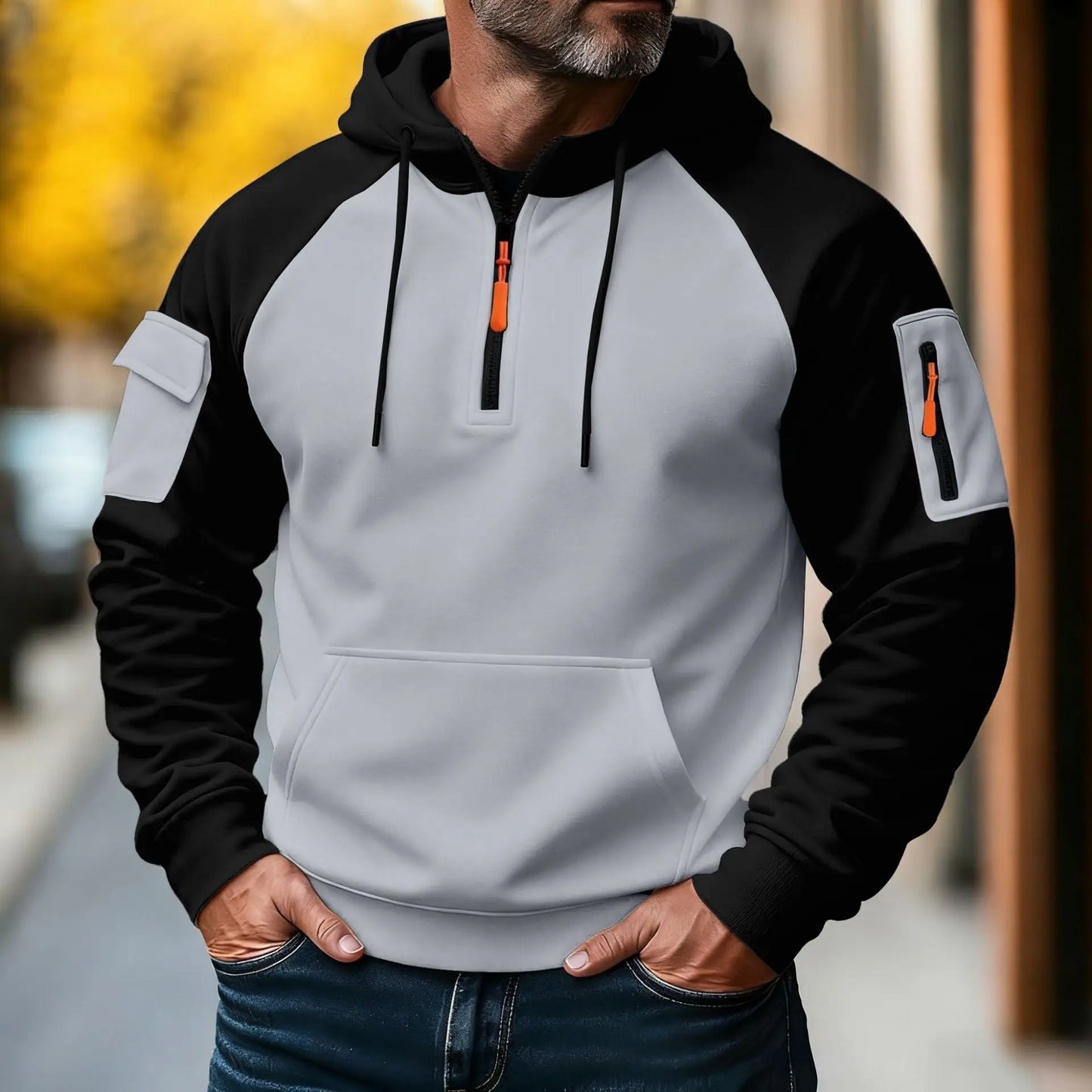 Felix | Casual Zip Neck Hoodie