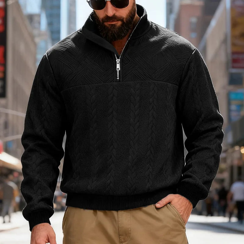 Urban | Wool-Blend Half-Zip Sweater