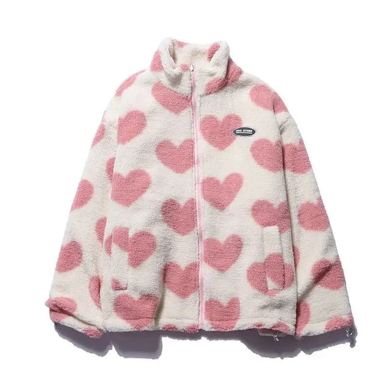Stephanie | Reversible Heart Print Jacket