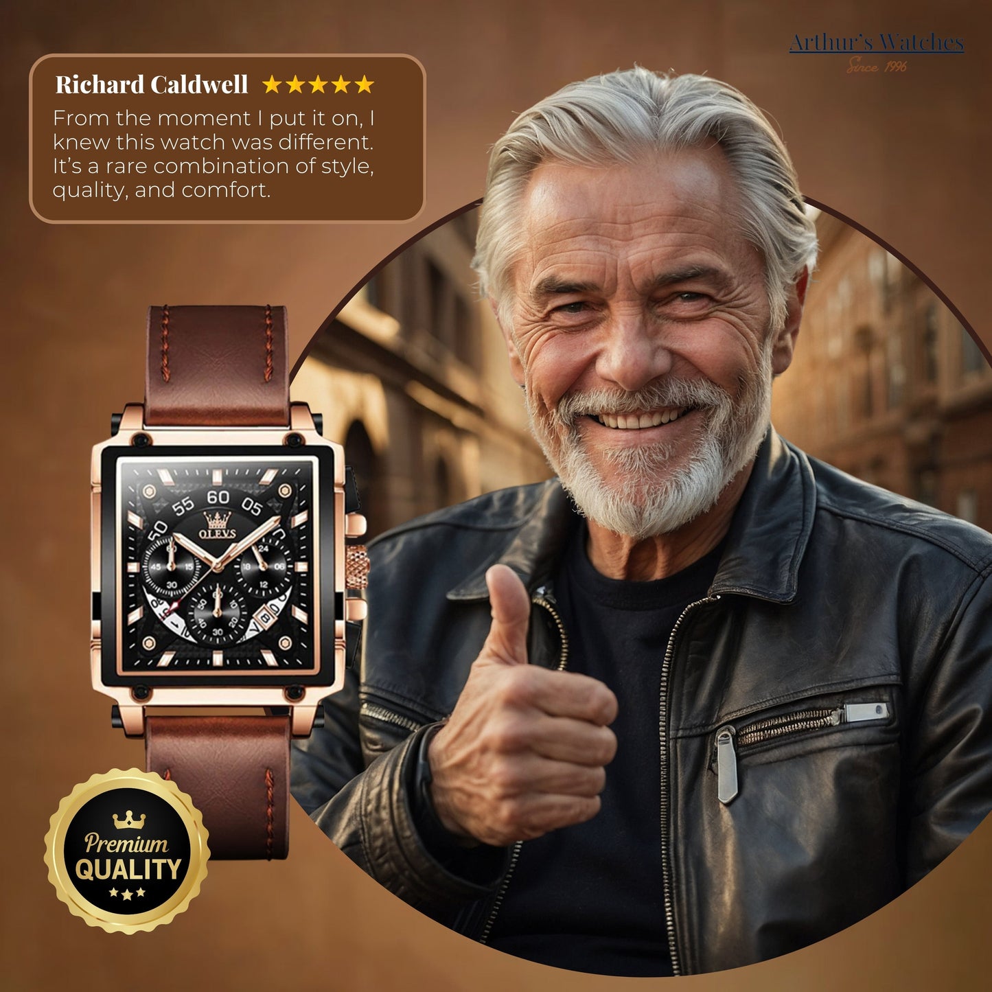 Square Dial Wrist Watch