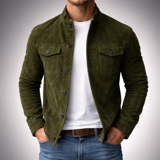 Isaac | Timeless Suede Buttoned Jacket