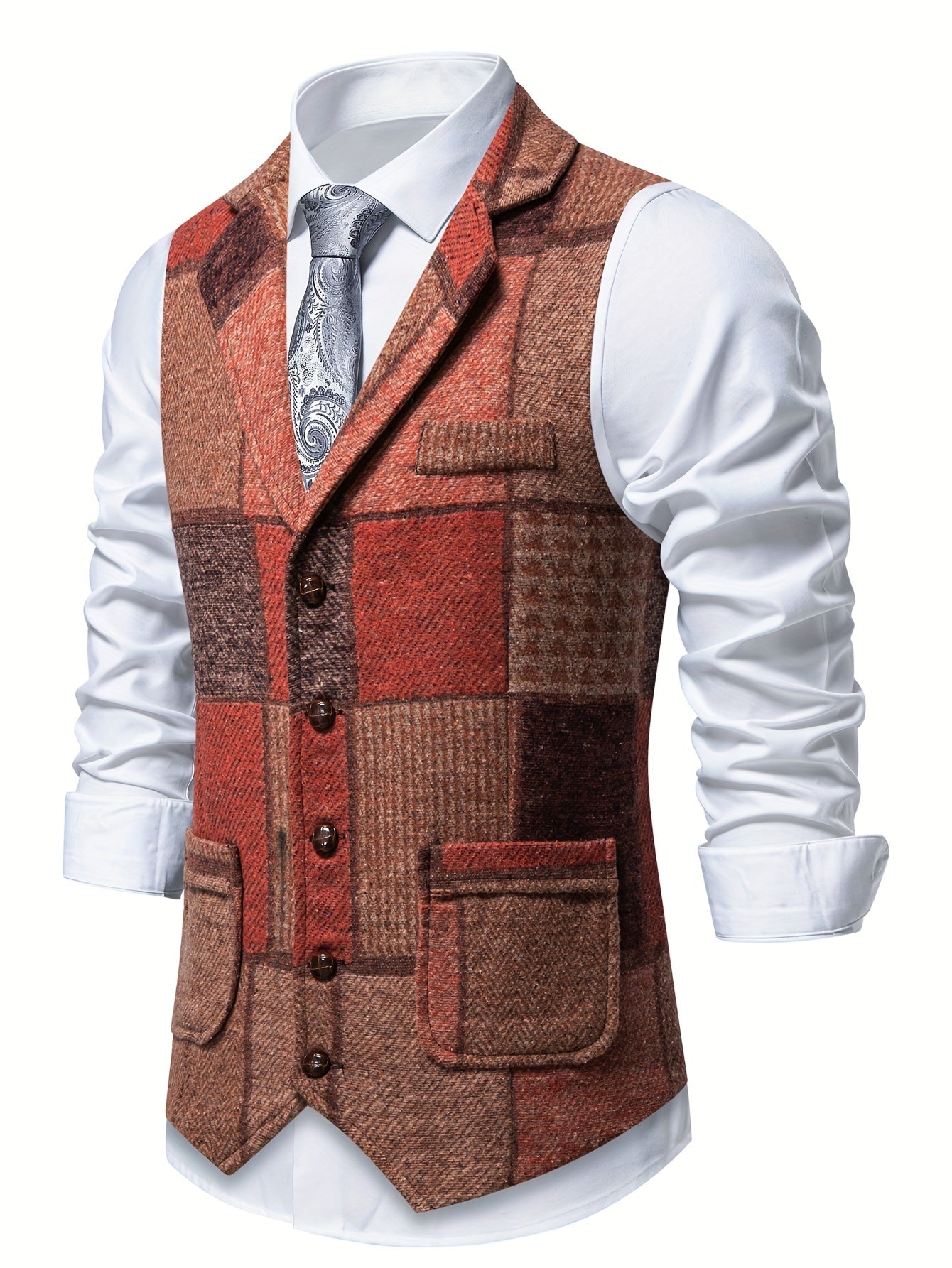 Tyler | Men’s Structured Tweed Vest