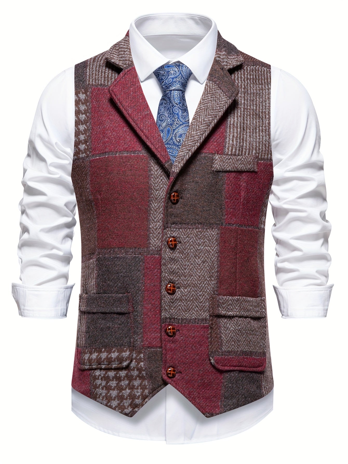 Tyler | Men’s Structured Tweed Vest