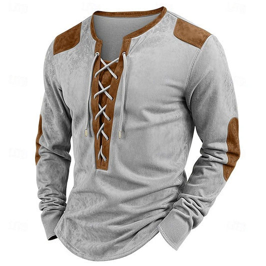 Keith | Men's Henley Long Sleeve T-Shirt