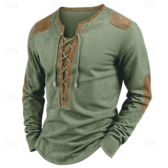 Keith | Men's Henley Long Sleeve T-Shirt