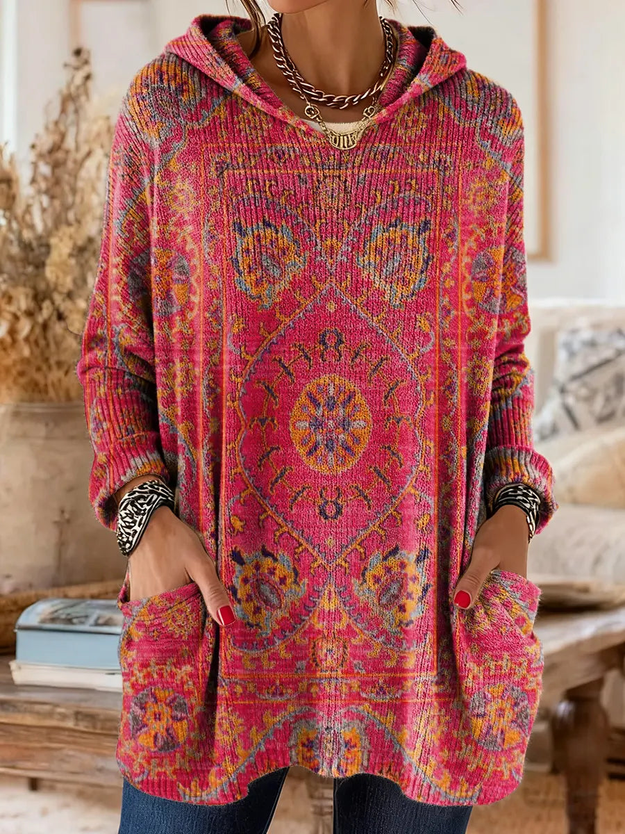 Andrea | Ethnic Print Hooded Tunic