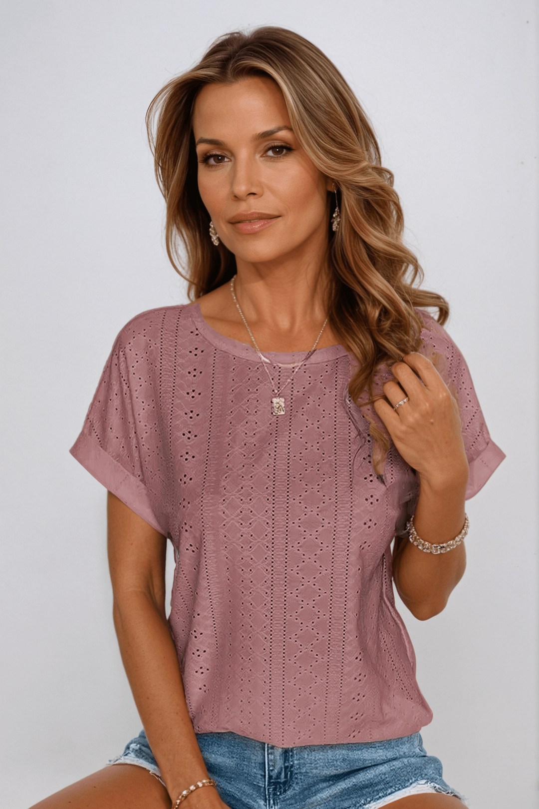 Josie | Oceanview Eyelet Top