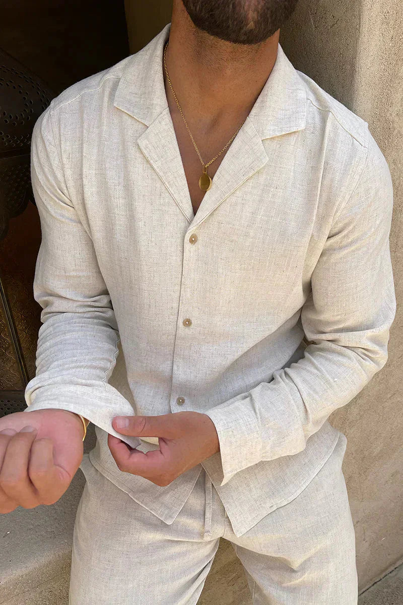 Walid | Classic Linen Loungewear Set