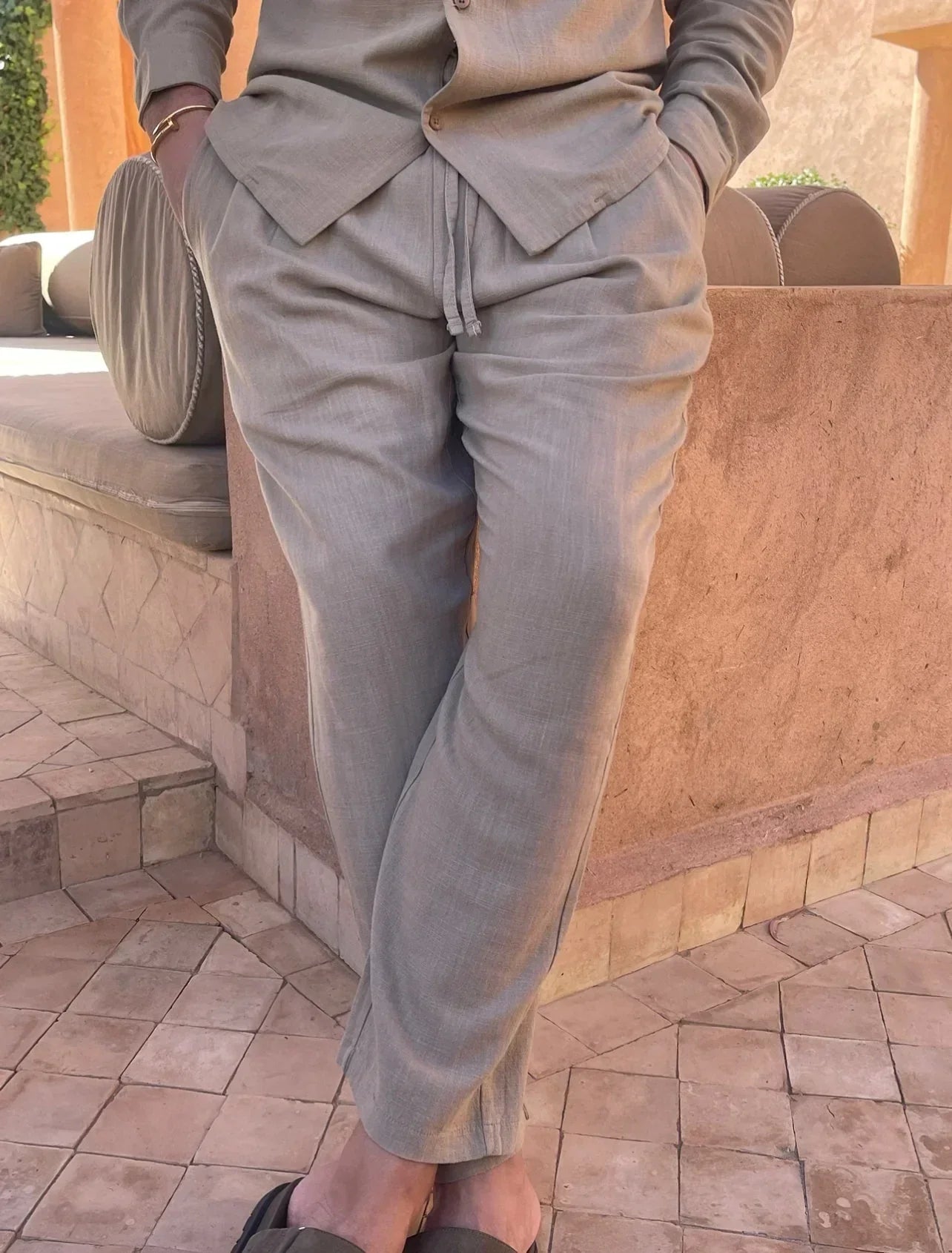 Walid | Classic Linen Loungewear Set
