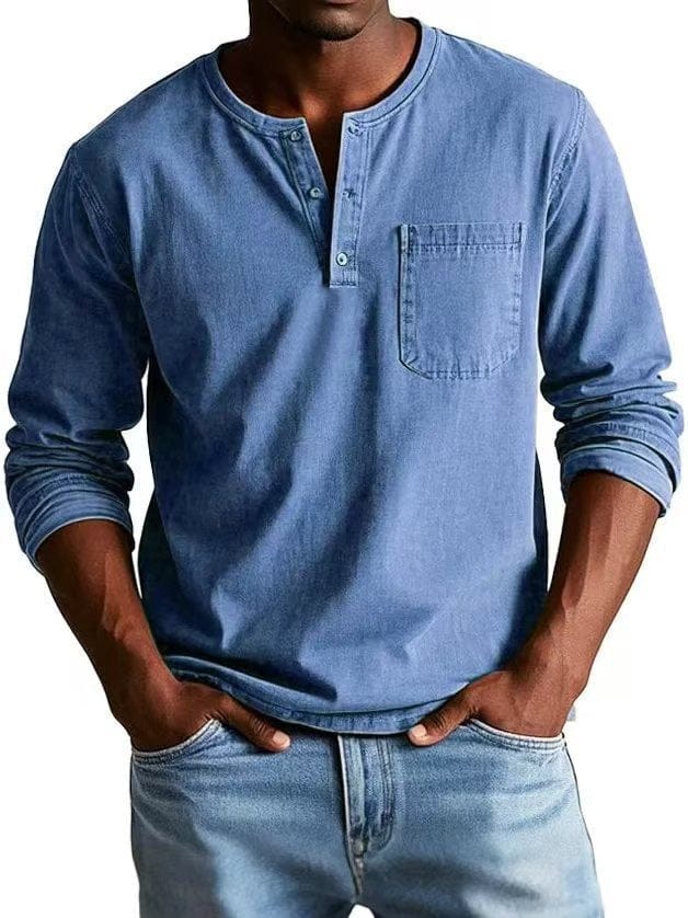 Renzo | Washed Long Sleeve Henley