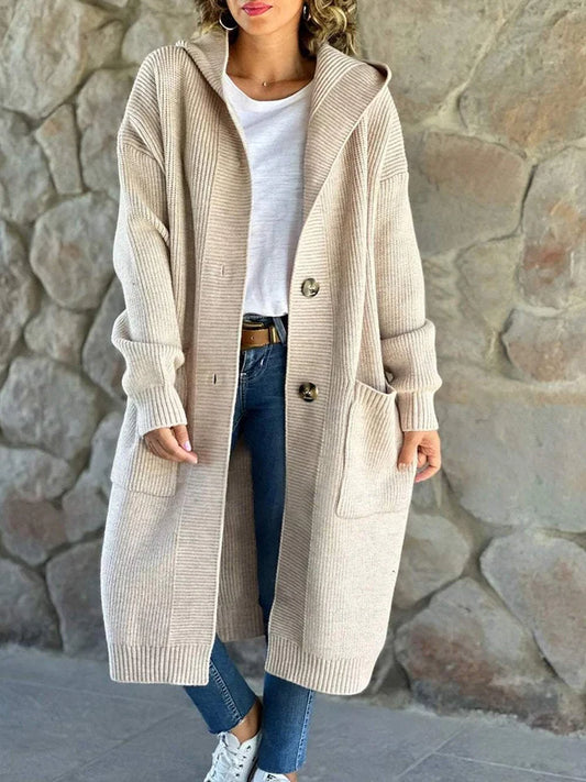 Celion | Knitted Coat with Hood