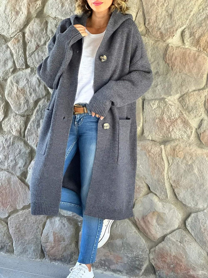 Celion | Knitted Coat with Hood